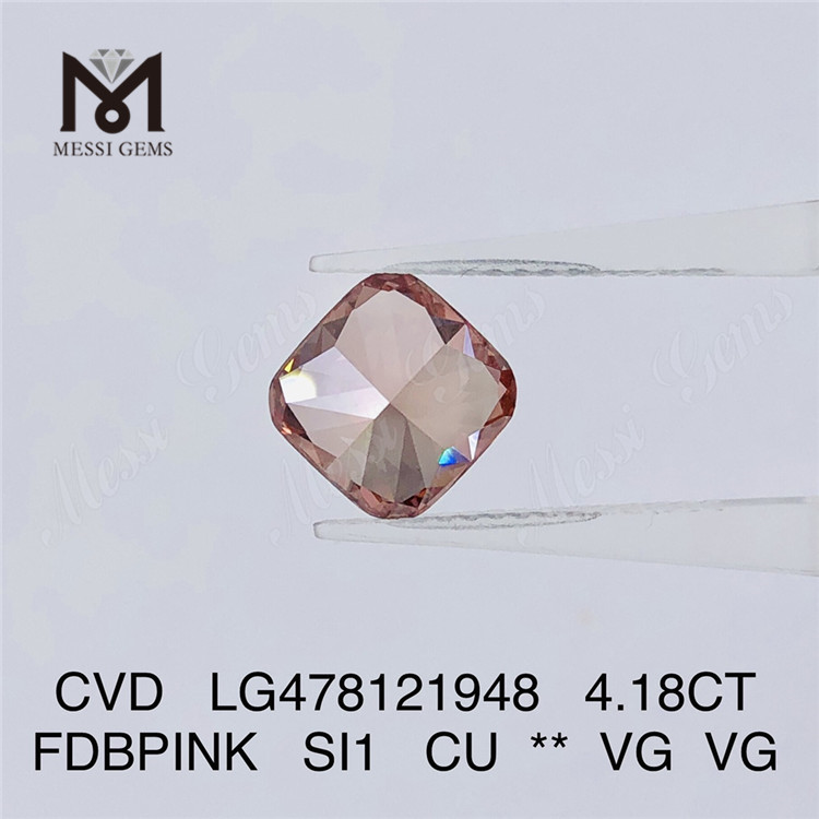 4.18CT FDBPINK SI1 CU カット Cvd ダイヤモンド卸売 LG478121948