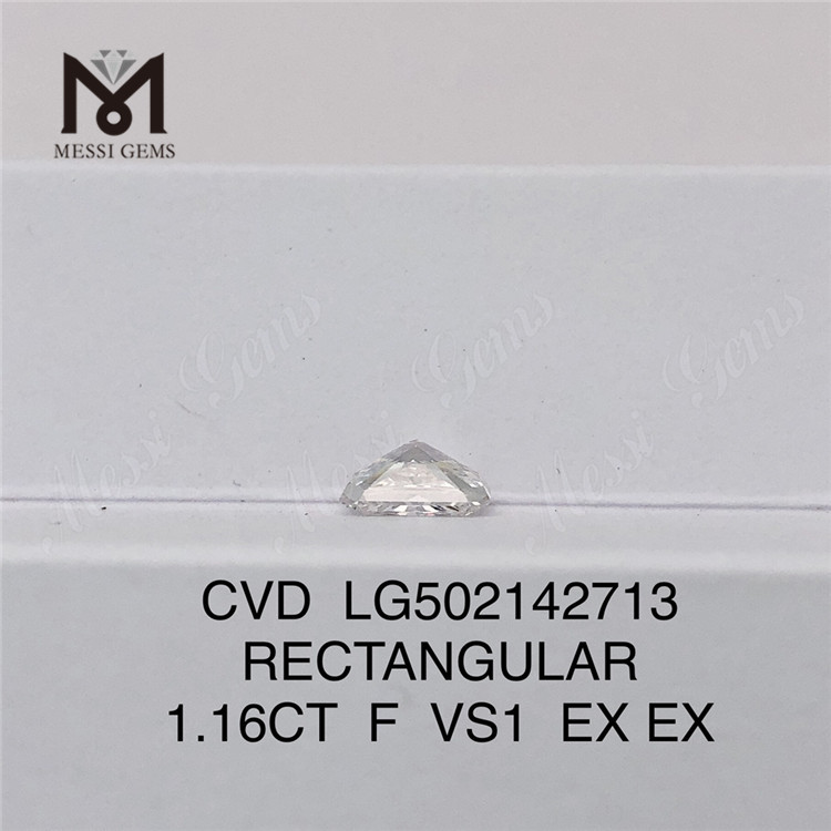 1.16CT 長方形カッティング F VS1 EX EX CVD ラボ グロウン ダイヤモンド IGI 証明書