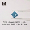 1.13ct プリンセス FIGB VS1 EX VG 合成ダイヤモンド CVD LG506109300