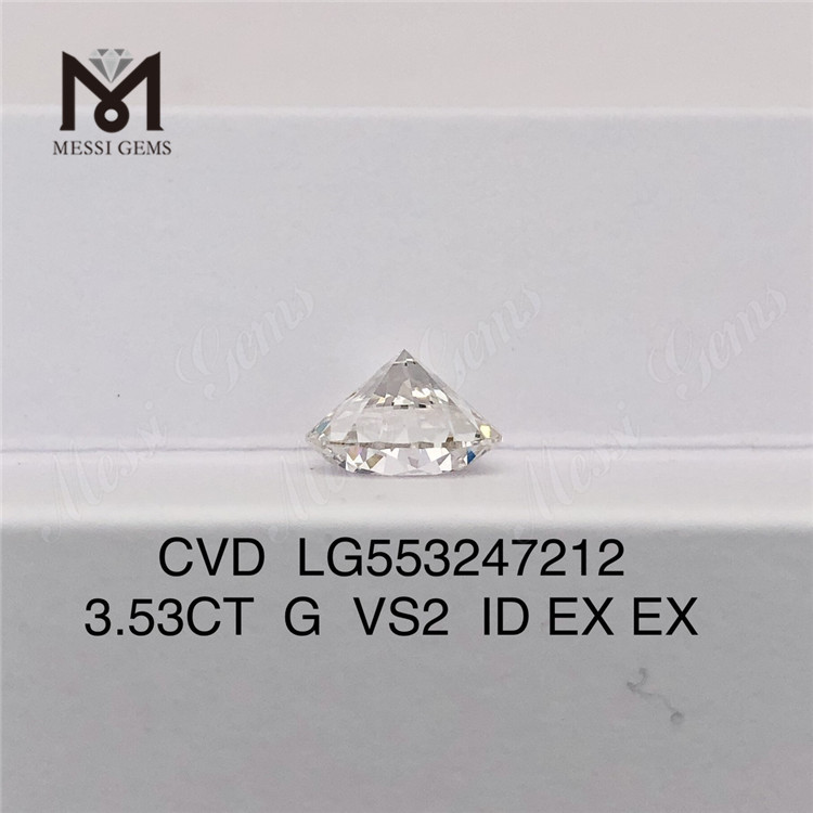 3.53CT G VS2 ID EX EX 合成ダイヤモンド ラウンド カット ルース 合成ダイヤモンド IGI