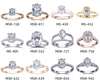 18K ホワイト ゴールド IGI 合成ダイヤモンド オーバル 結婚指輪 ファッション