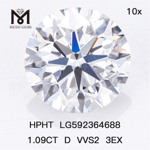 1.09CT D VVS2 3EX HPHT ダイヤモンド オンライン LG592364688