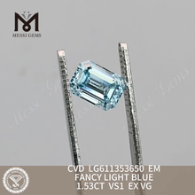 1.53CT VS1 ファンシーライトブルー EM シミュレート ダイヤモンド価格丨Messigems CVD LG611353650 
