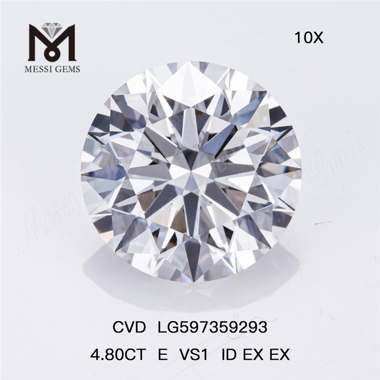4.80CT E VS1 ID EX EX バルク エンジニアリング ダイヤモンド 輝きを解き放つ CVD LG597359293 丨Messigems
