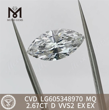 2.67CT D VVS2 IGI 認定ダイヤモンド mq 持続可能な贅沢丨Messigems LG605348970