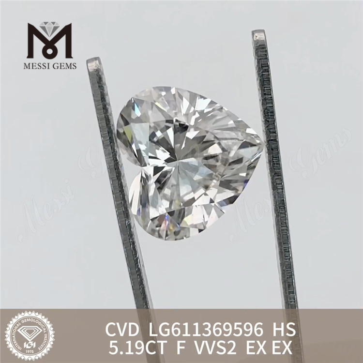 5.19CT F HS VVS2 CVD 合成ダイヤモンド の最安値 LG611369596丨Messigems