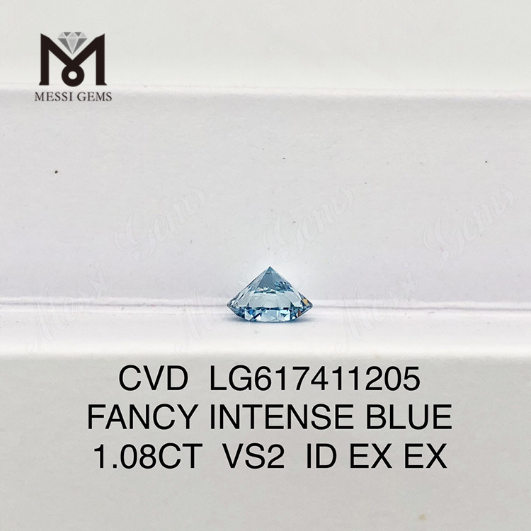 1.08CT VS2 ファンシー インテンス ブルー ラボ クリエイト カラー ダイヤモンド丨Messigems CVD LG617411205