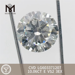 10.06CT E VS2 3EX 新しいラボ作成ダイヤモンド丨Messigems CVD LG603371207